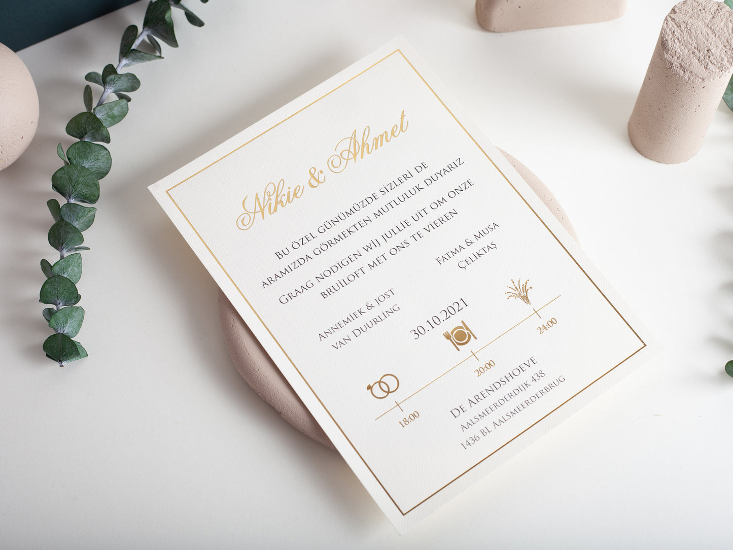 Luxury printed wedding invitations