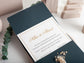 Wedding invitation with wax seal and dried flowers