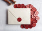 Cinnamon wax seal for invitation envelopes