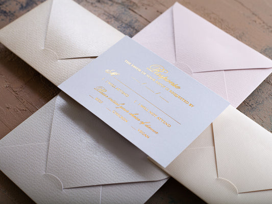 Classic Rsvp Card with Rsvp Envelope and Return Address