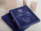 Foil printed velvet wedding invitation