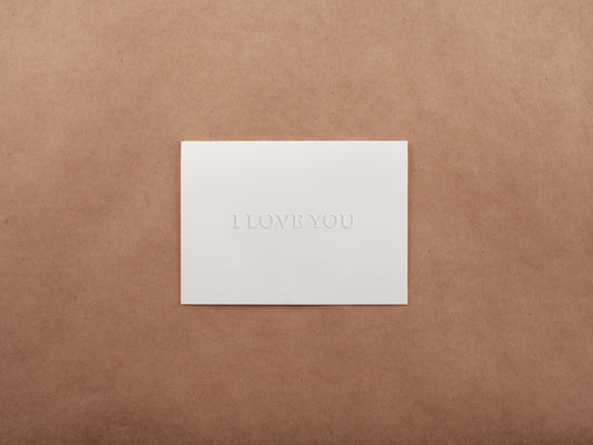 Embossed I LOVE YOU! Love Card