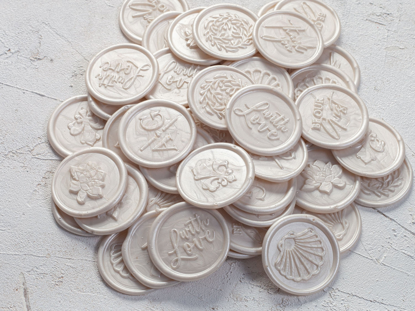 Pearl White Wax & Seal for Wedding Invitations