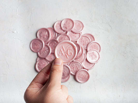 Personalized pink wax seal