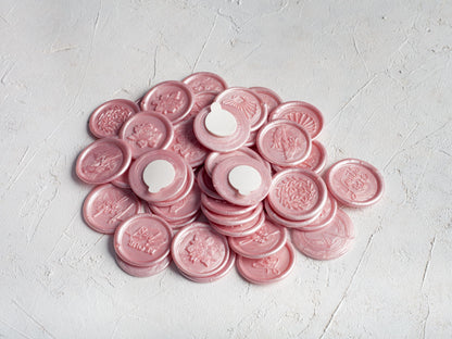 Pink wax seal with double sided tape