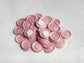 Pink wax seal with double sided tape