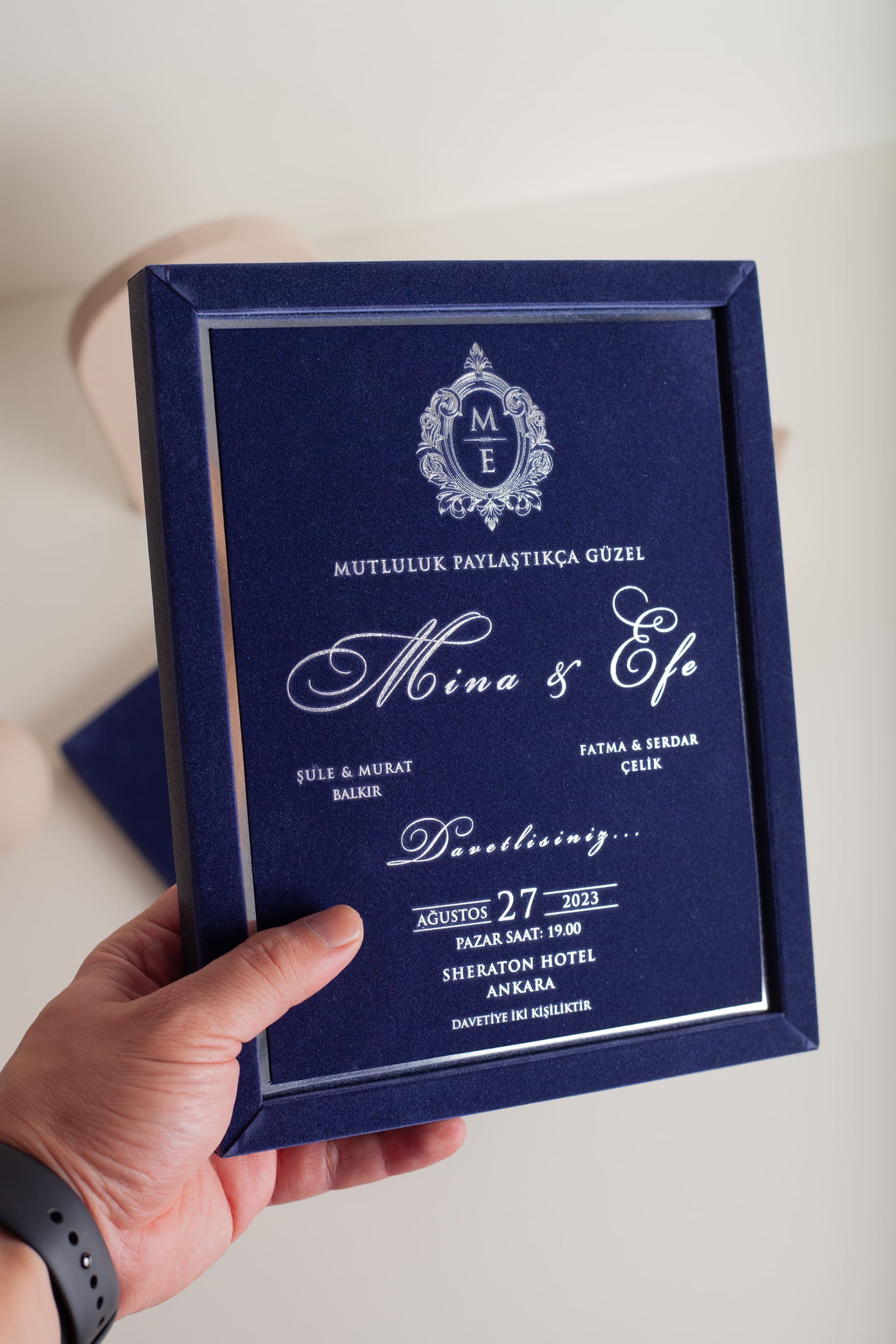 Premium box style wedding invitation