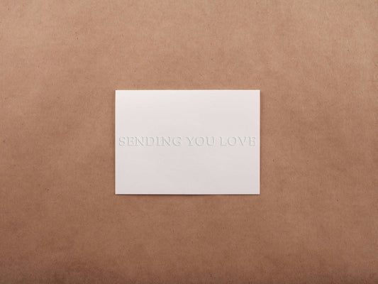 Embossed SENDING YOU LOVE! Love Card