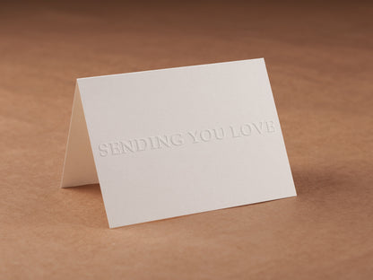 Embossed SENDING YOU LOVE! Love Card