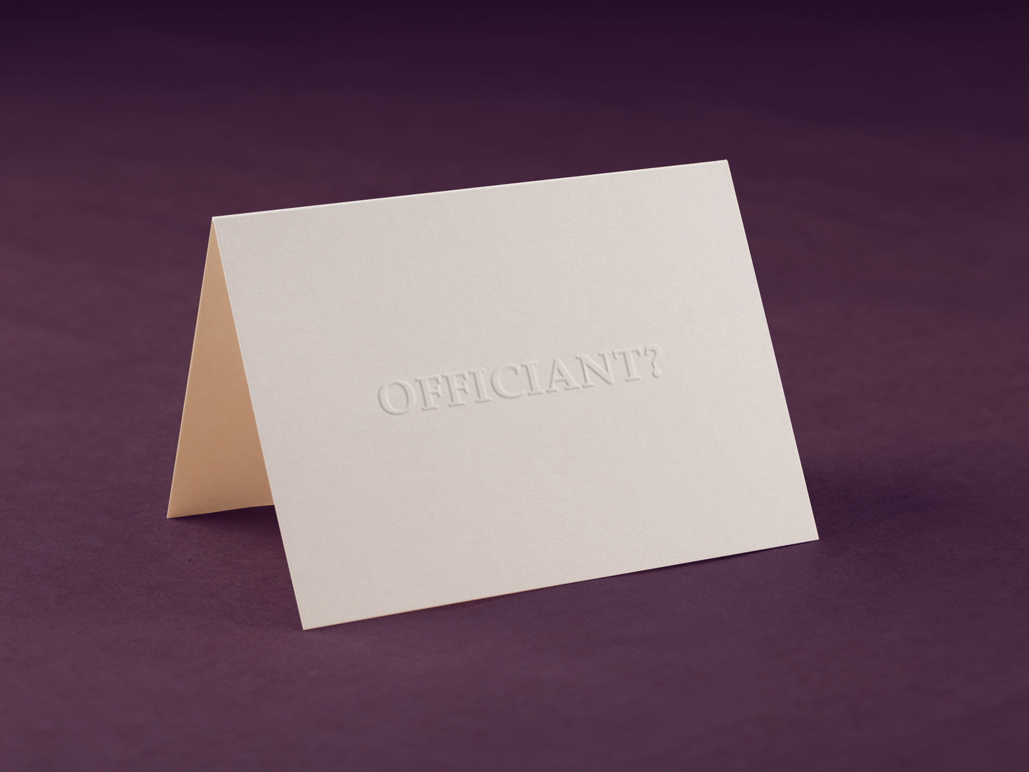 Embossed OFFICANT? Proposal Card