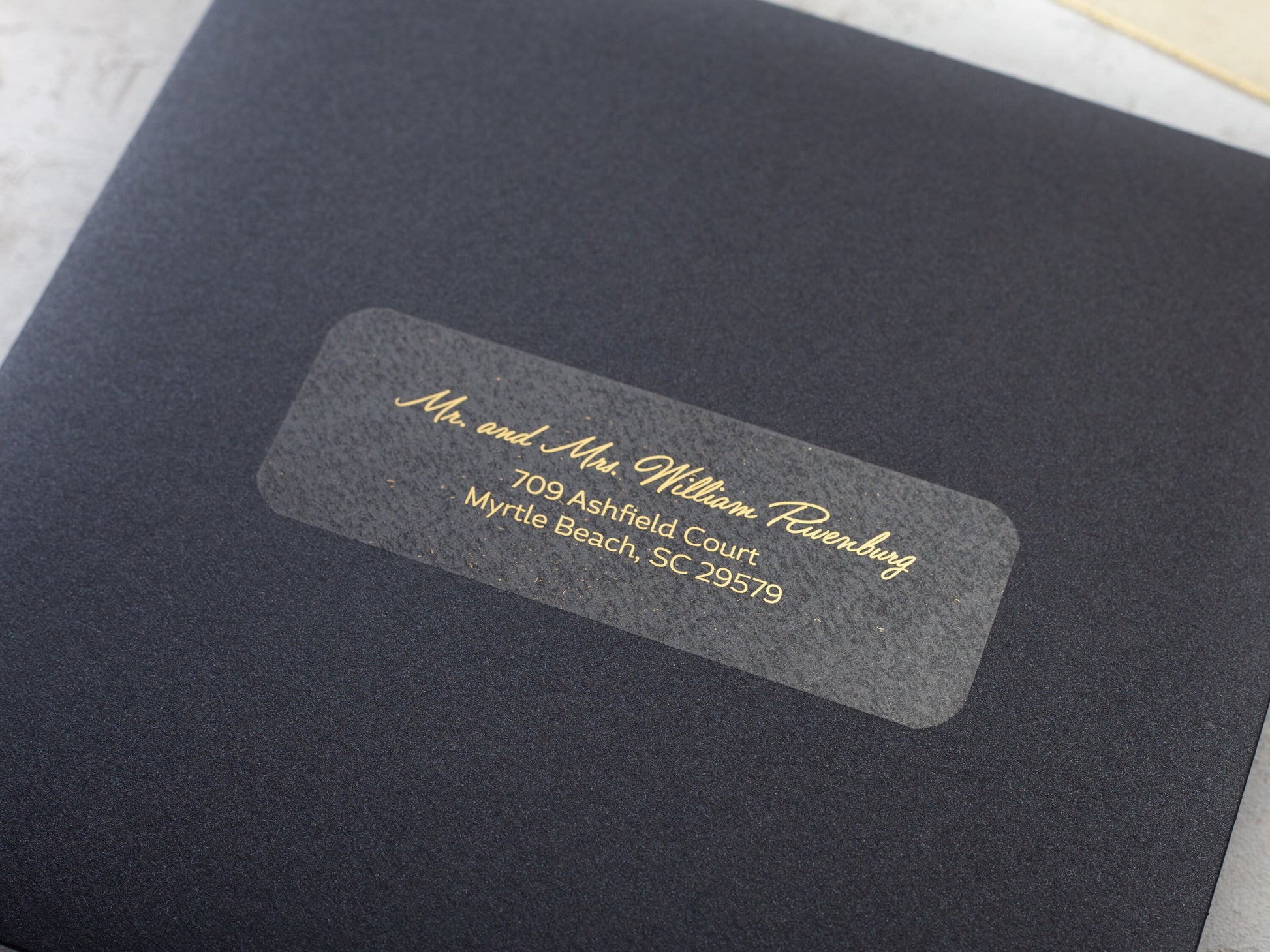 Address Label for Wedding Invitations, Foil Printed Transparent Address  Sticker