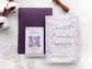 Purple Floral Wedding Invitation & QR Code Rsvp, Floral Wedding Invites